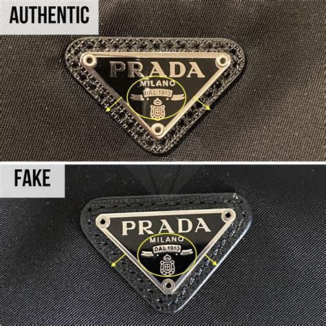 fake prada lux vs real|real prada logo.